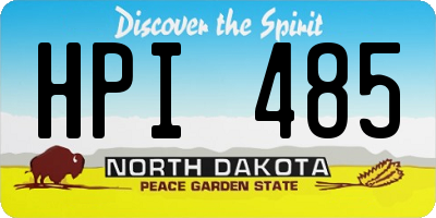 ND license plate HPI485