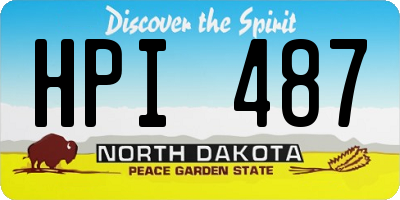 ND license plate HPI487