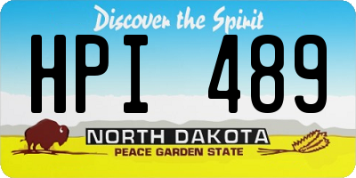 ND license plate HPI489