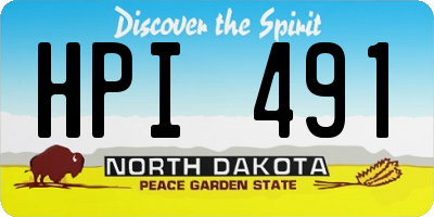 ND license plate HPI491