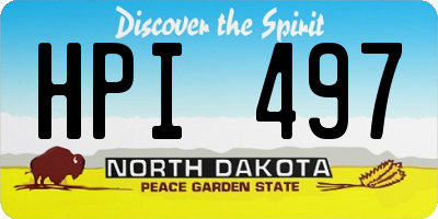 ND license plate HPI497
