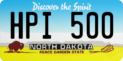 ND license plate HPI500