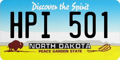 ND license plate HPI501