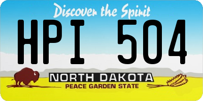 ND license plate HPI504