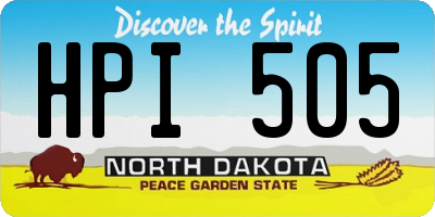 ND license plate HPI505