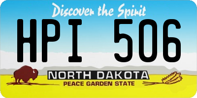 ND license plate HPI506