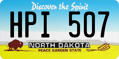 ND license plate HPI507