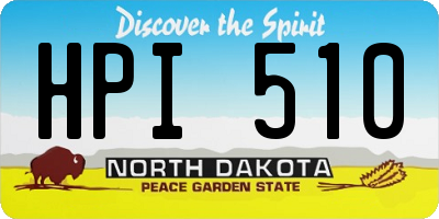 ND license plate HPI510