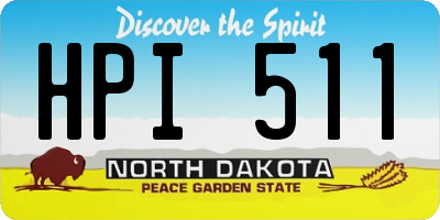 ND license plate HPI511