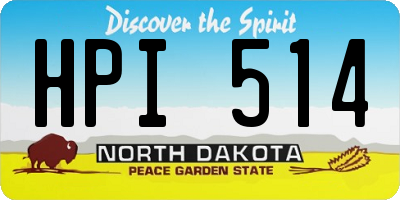 ND license plate HPI514