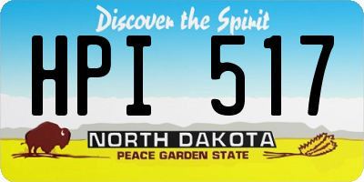 ND license plate HPI517