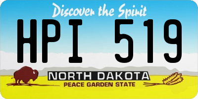 ND license plate HPI519