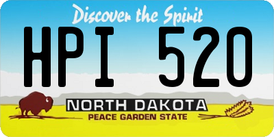 ND license plate HPI520