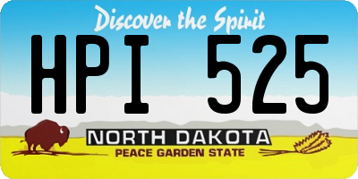ND license plate HPI525