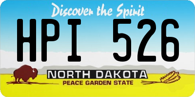ND license plate HPI526