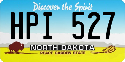 ND license plate HPI527