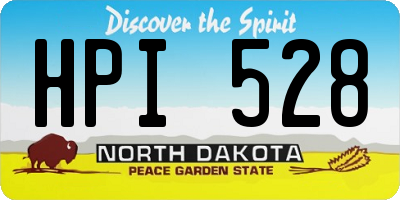 ND license plate HPI528