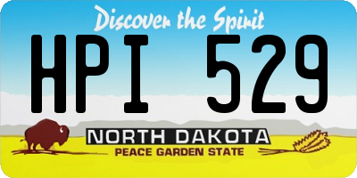 ND license plate HPI529