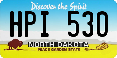 ND license plate HPI530