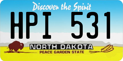 ND license plate HPI531