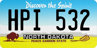 ND license plate HPI532