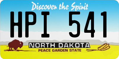 ND license plate HPI541