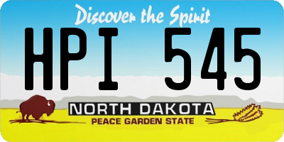 ND license plate HPI545