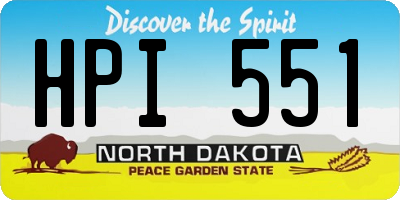 ND license plate HPI551