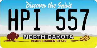 ND license plate HPI557