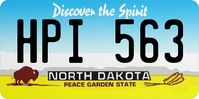 ND license plate HPI563