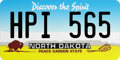 ND license plate HPI565