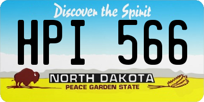 ND license plate HPI566