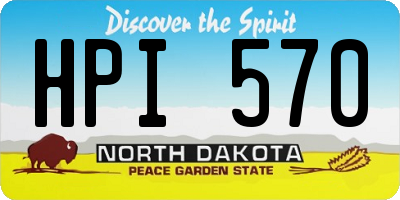 ND license plate HPI570
