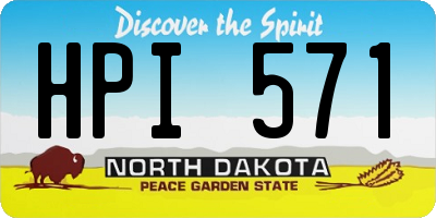 ND license plate HPI571