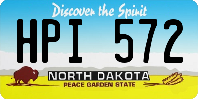 ND license plate HPI572