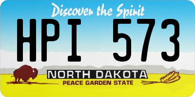ND license plate HPI573