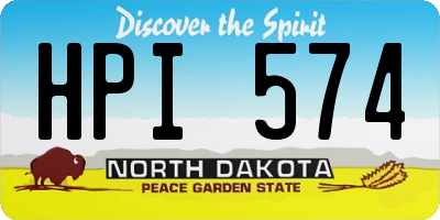 ND license plate HPI574
