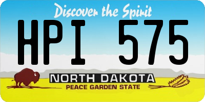 ND license plate HPI575