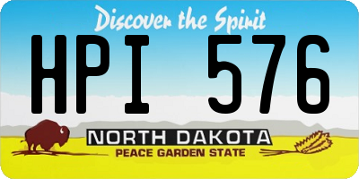 ND license plate HPI576