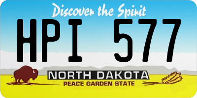 ND license plate HPI577