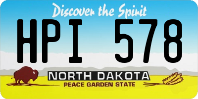 ND license plate HPI578