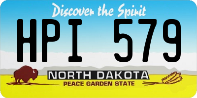 ND license plate HPI579
