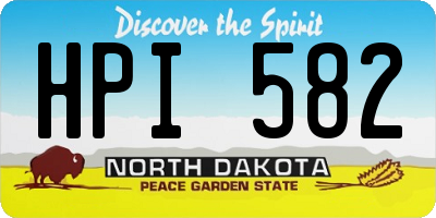 ND license plate HPI582