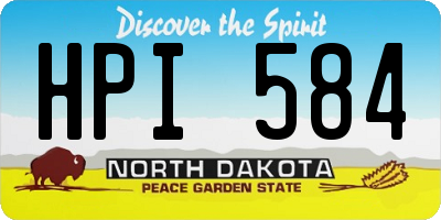 ND license plate HPI584