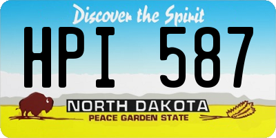 ND license plate HPI587