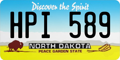 ND license plate HPI589