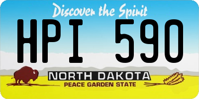 ND license plate HPI590