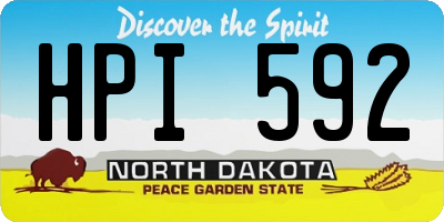 ND license plate HPI592