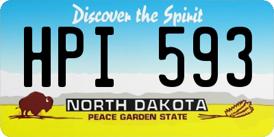 ND license plate HPI593
