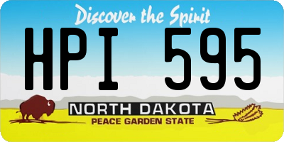 ND license plate HPI595